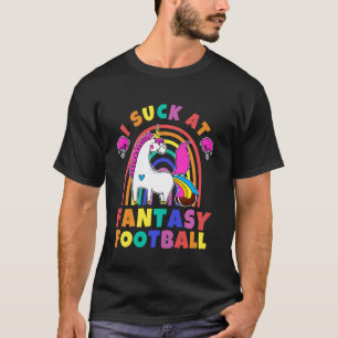 Embarrassing Fantasy Football Rainbow Unicorn Poop T Shirt