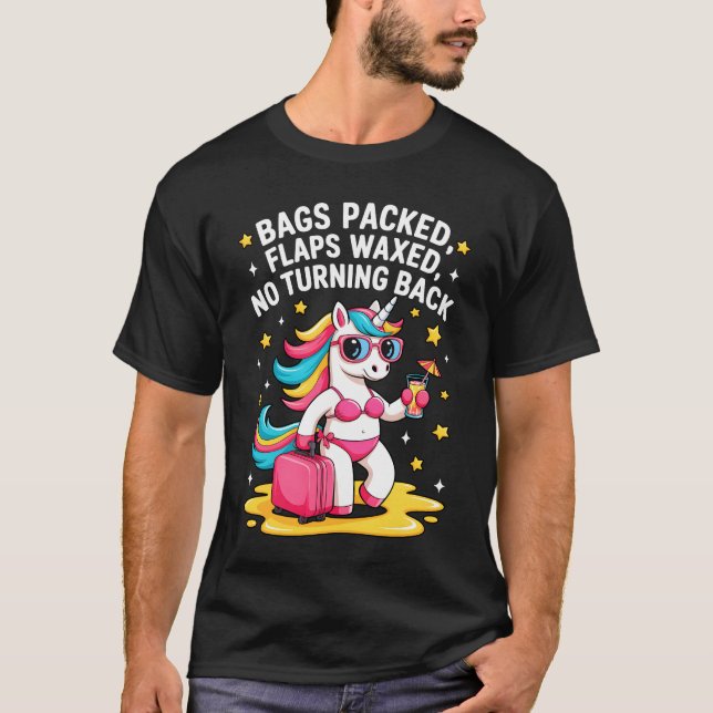 Embarrassing Funny Unicorn Vacation Travel Adult H T Shirt (Framsida)