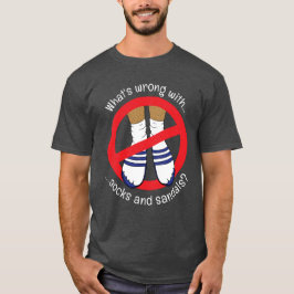 Embarrassing Pappa Socks and Sandals Joke T Shirt