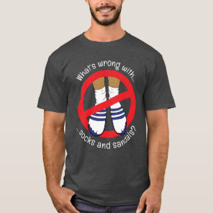 Embarrassing Pappa Socks and Sandals Joke T Shirt