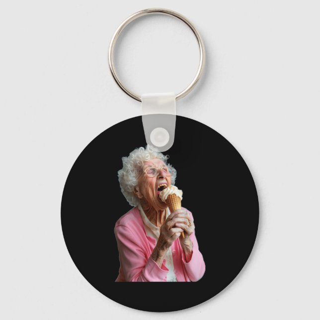 Embarring Old Ladies Meme Grandma Grandmother Gran Nyckelring (Framsida)