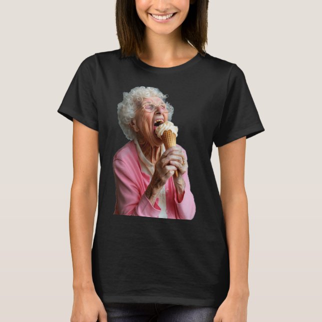 Embarring Old Ladies Meme Grandma Grandmother Gran T Shirt (Framsida)