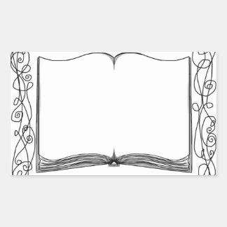 Embelled Bok Sticker Bookplate Rektangulärt Klistermärke