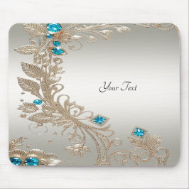 Embelling Guld Blue Stones Mousepad Musmatta