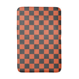 Ember and ash checkerboard pattern badrumsmatta