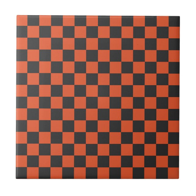 Ember and ash checkerboard pattern kakelplatta (Framsidan)