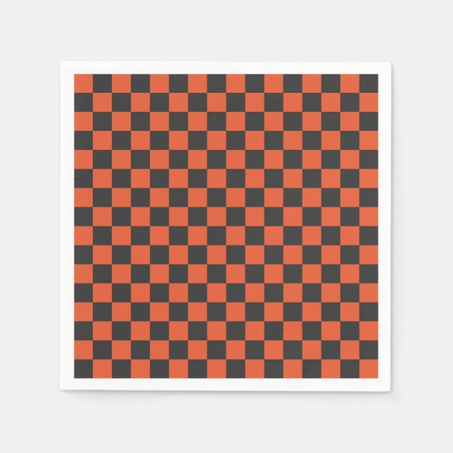 Ember and ash checkerboard pattern pappersservett (Framsidan)
