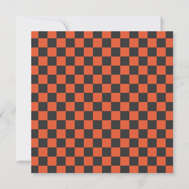 Ember and ash checkerboard pattern tack kort (Framsida)