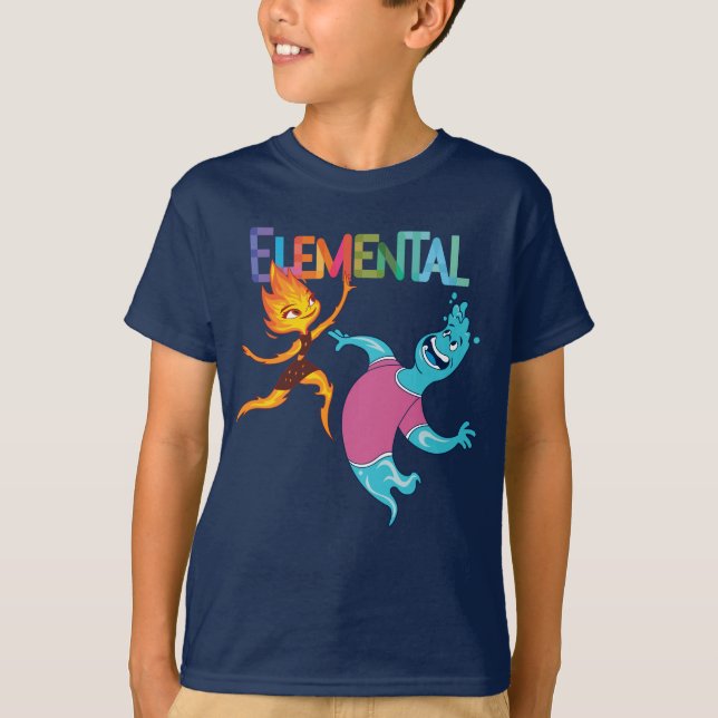Ember and Wade Elemental Dancing T Shirt (Framsida)