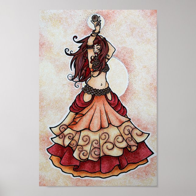 Ember belly dance art poster (Framsidan)
