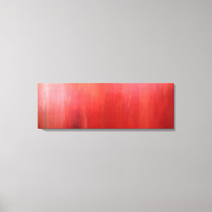 Ember Glow Haze röd akrylkonsttryck på canvas