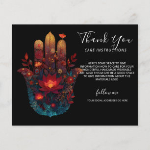 Ember Lotus Hamsa Hand Design Flygblad