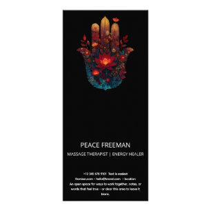Ember Lotus   Hamsa Hand Design Reklamkort