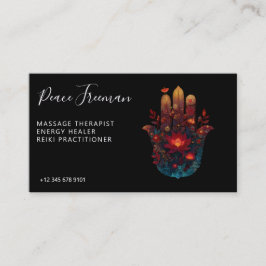 Ember Lotus | Hamsa Hand Design Visitkort