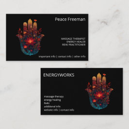 Ember Lotus | Hamsa Hand Design Visitkort