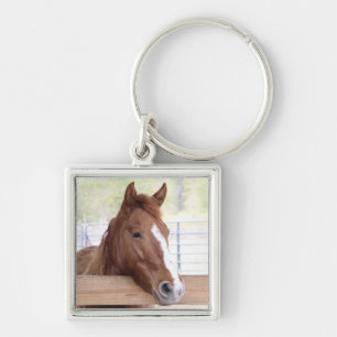 Ember - nyckelkedja fyrkantig silverfärgad nyckelring