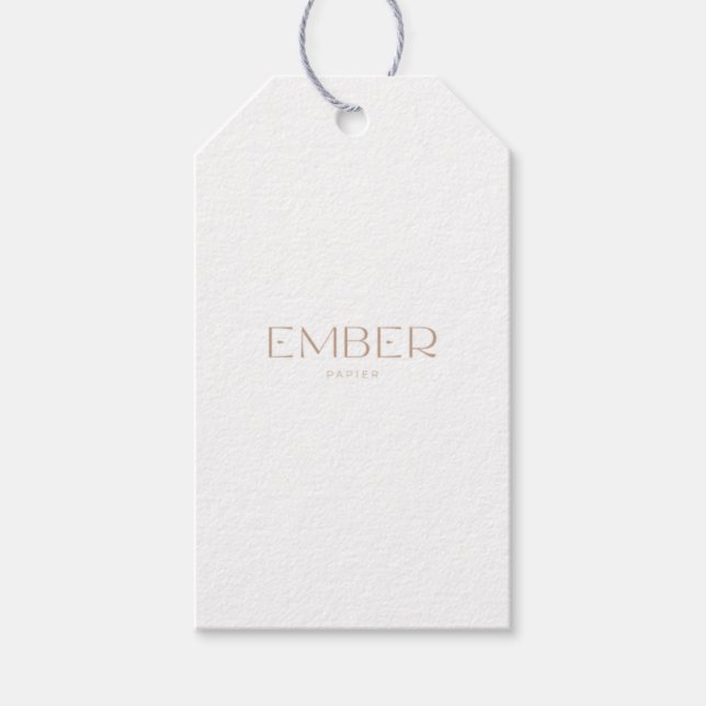 Ember Papier 2x3.5-Märkre - överför din design Presentetikett (Framsidan)