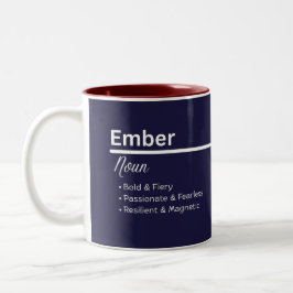 Ember Personlig Namn Kaffe Mugg