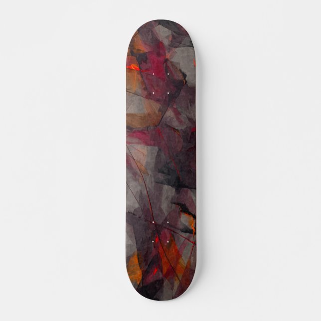 Ember Smoke Grunge Abstract Skateboard (Framsida)