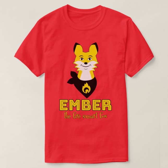 Ember the Fire Smart Fox Kanada T Shirt (Design framsida)
