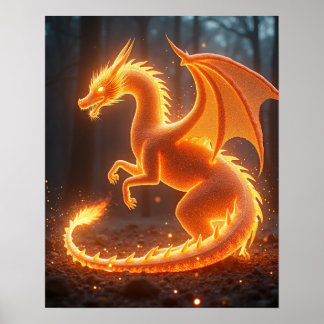 Embereart Fire Dragon Poster