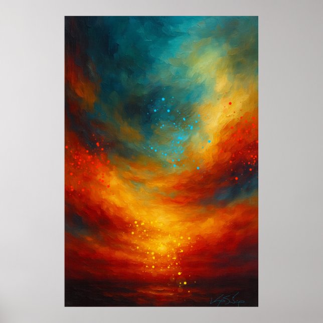 Emberwake Horisont Abstrakt Poster (Framsidan)
