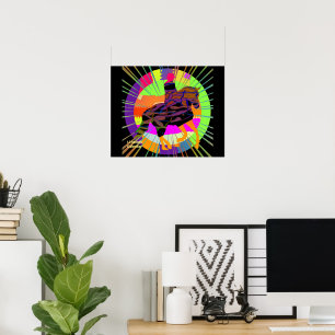 Emblazoned Horse and Rider Poster