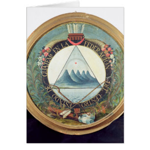 Emblem av federationen av Guatemala Hälsningskort