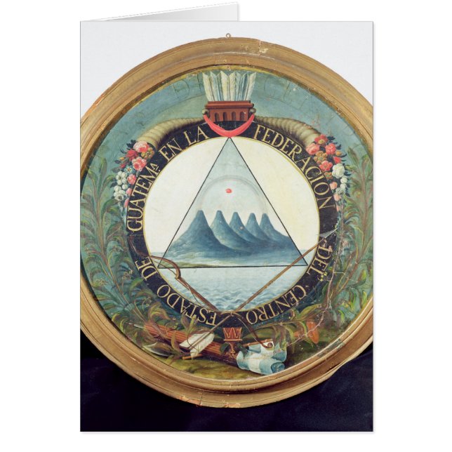 Emblem av federationen av Guatemala Hälsningskort (Framsidan)