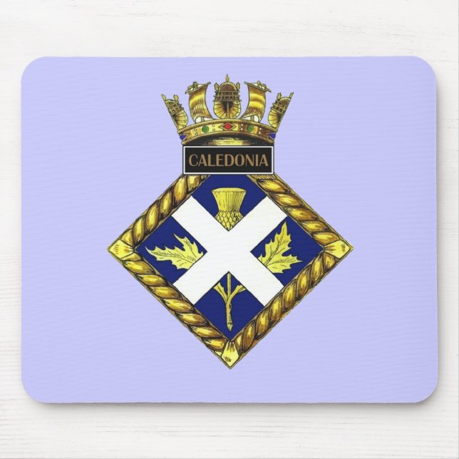 Emblem av HMS Caledonia Musmatta (Framsidan)