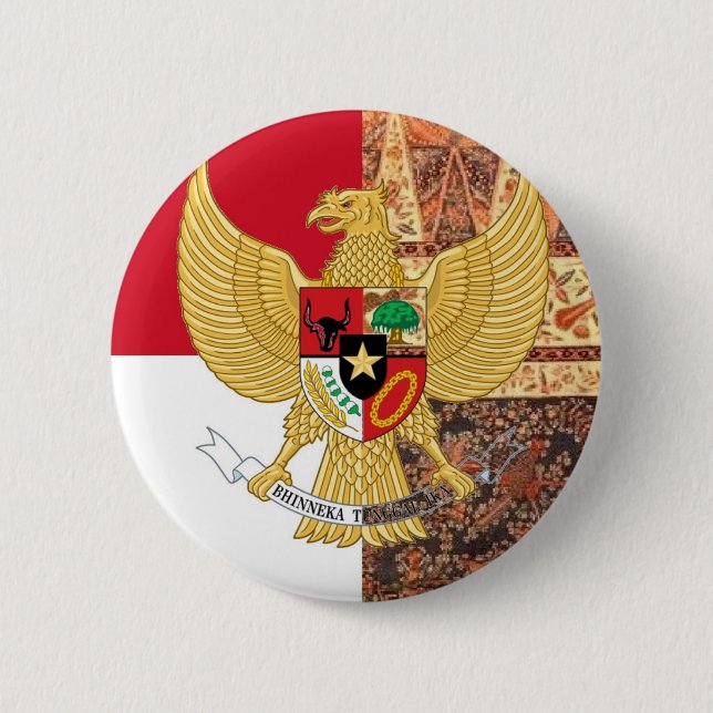 Emblem av Indonesien - den Garuda Pancasila Knapp (Framsida)