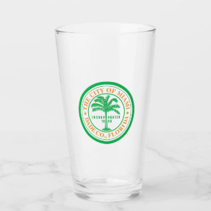Emblem av Miami, Florida Glass Glaskopp