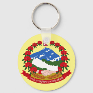 Emblem av Nepal-knapp Nyckelring