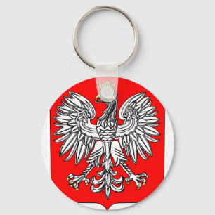 Emblem av Polen Keychain Nyckelring