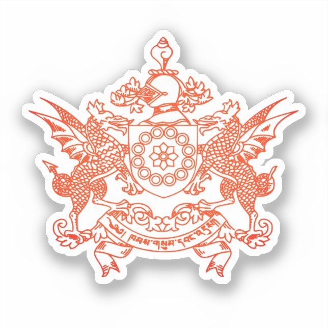 Emblem av Sikkim-staten - INDIEN Klistermärken (Framsida)