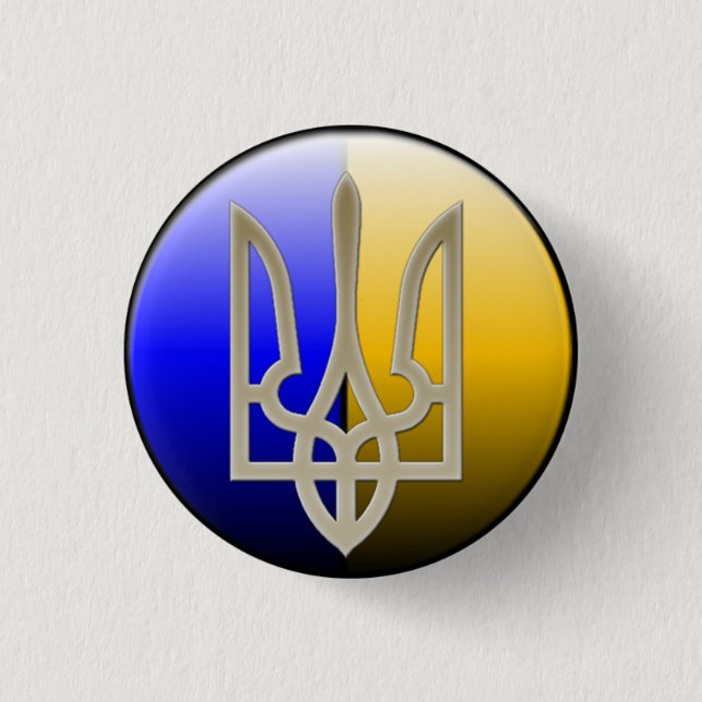 Emblem Badge Ukraina Knapp (Framsida)