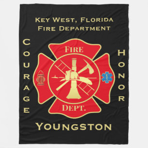 Emblem Courage Honor Design från brandavdelningen Fleecefilt