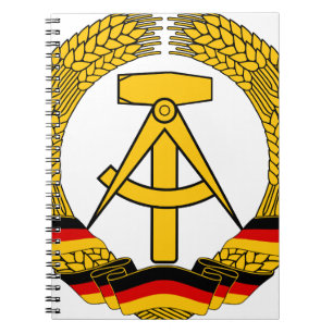Emblem der DDR - medborgareemblemen av GDREN Anteckningsbok