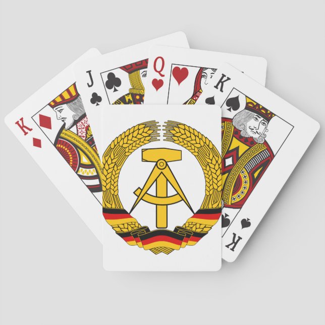 Emblem der DDR - medborgareemblemen av GDREN Spel Kort (Baksidan)