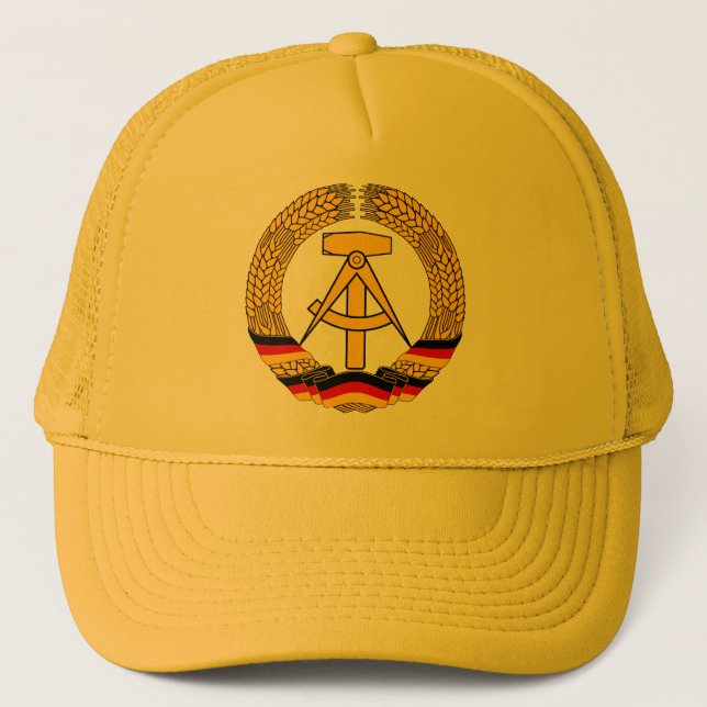 Emblem der DDR - medborgareemblemen av GDREN Truckerkeps (Framsida)