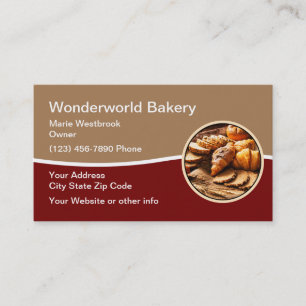 Emblem för Bakery Shop Modern Logotyp Visitkort