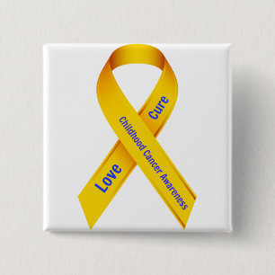 Emblem för barndomcancermedvetenhet knapp