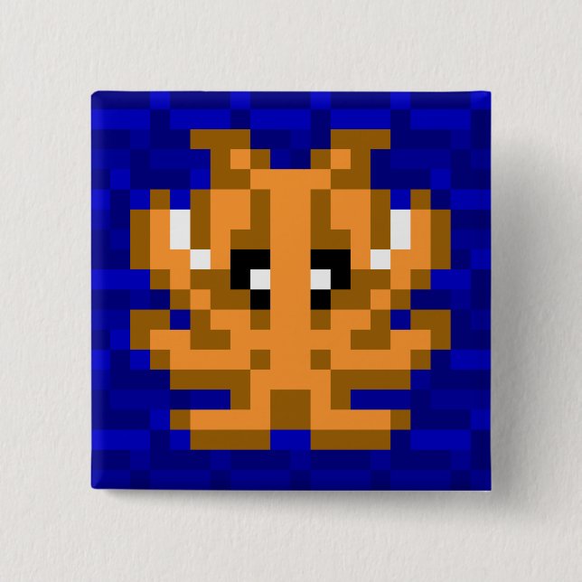 Emblem för bläckfisk för Cuttlekolhinkkamouflage Knapp (Framsida)