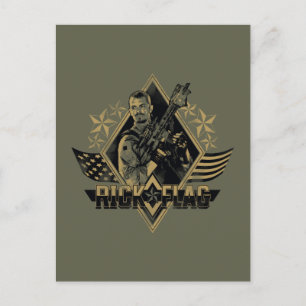 Emblem för flagga för stack för självmordSquad Vykort