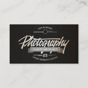 Emblem för flott vintage för fotografi typografi visitkort