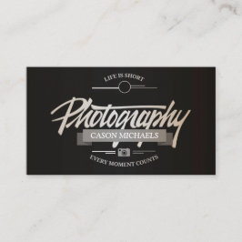 Emblem för flott vintage för fotografi typografisk visitkort