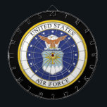 Emblem för FN:s styrka i Luft Darttavla<br><div class="desc">Fira med pridet med hjälp av dessa pappra tallrikar med officiellen United Stater Luft Force emblem. Perfekt för pension,  kampanjer eller andra militära teman,  dessa tallrikar lägger en framstående och patriotisk beröring till er bord. Perfekt för att hedra service och hängivenhet i stil.</div>
