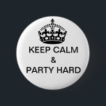 emblem för för behållalugn & party knäppas hårt knapp<br><div class="desc">emblem för för behållalugn & party hårt, knäppas. Göra perfekt för partyn & födelsedagar etc.</div>