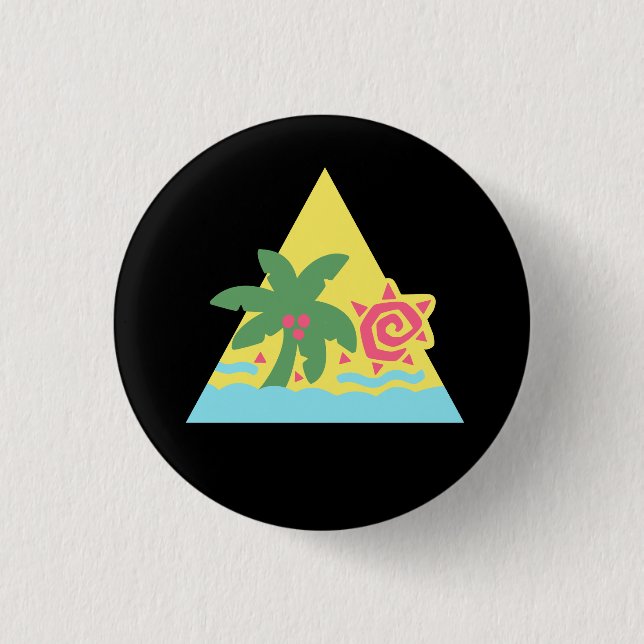 Emblem för glitterhårväderkorn [klassikern] knapp (Framsida)