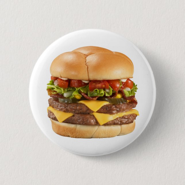 Emblem för hamburgarehamburgaremat knäppas knapp (Framsida)